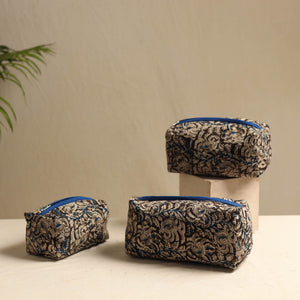 Brown - Multipurpose Handmade Toiletry Bags (Set of 3) 14