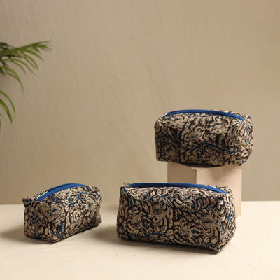 Brown - Multipurpose Handmade Toiletry Bags (Set of 3) 14