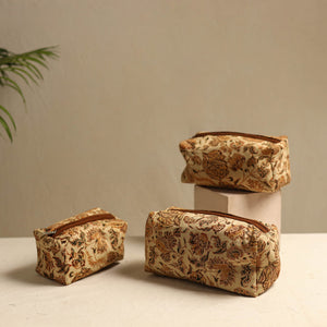 Beige - Multipurpose Handmade Toiletry Bags (Set of 3) 17