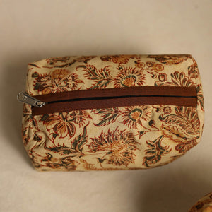Beige - Multipurpose Handmade Toiletry Bags (Set of 3) 17