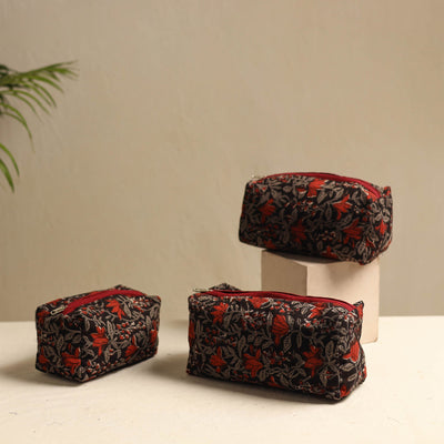 Black - Multipurpose Handmade Toiletry Bags (Set of 3) 19