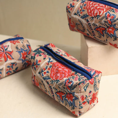 Beige - Multipurpose Handmade Toiletry Bags (Set of 3) 24