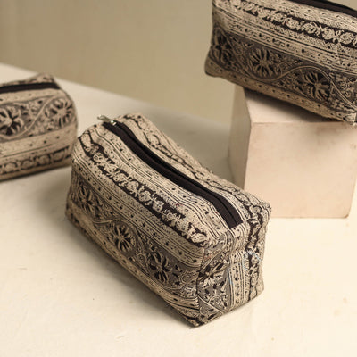 Brown - Multipurpose Handmade Toiletry Bags (Set of 3) 25