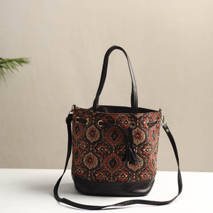 Brown - Handcrafted Block Printed Shoulder Bag (Set of 2) 02