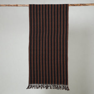 Brown - Handloom Cotton Pochampally Central Asian Ikat Stole