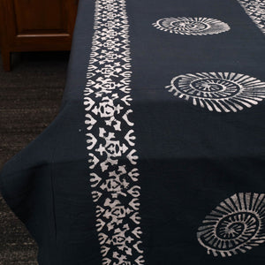 Black - Cotton Double Hand Batik Print Bed Sheet Set 02