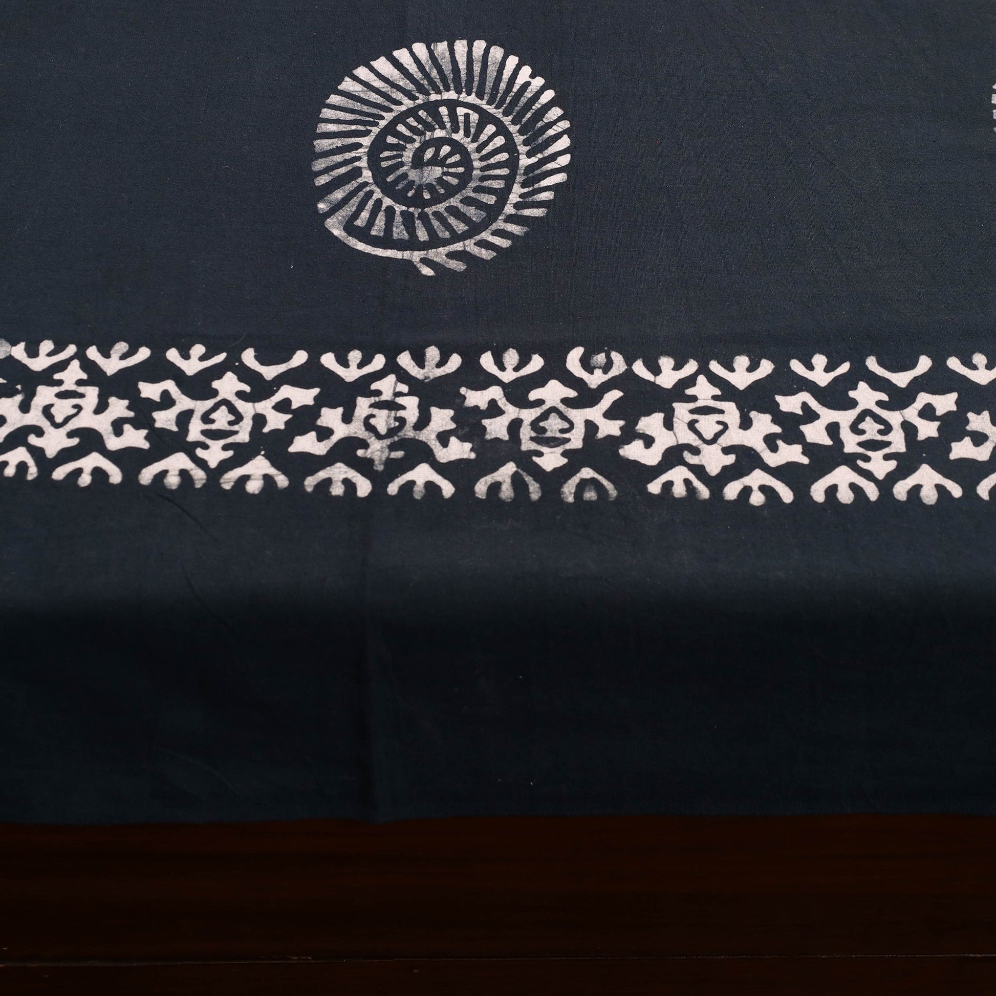 Black - Cotton Double Hand Batik Print Bed Sheet Set 02