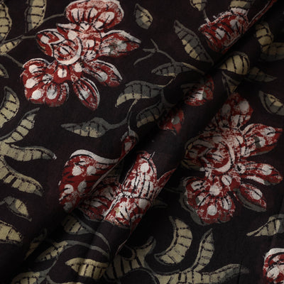 Black - Jahota Block Printed Cotton Fabric 12