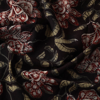 Black - Jahota Block Printed Cotton Fabric 12