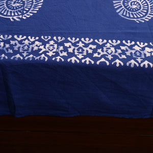 Blue - Cotton Double Hand Batik Print Bed Sheet Set 07