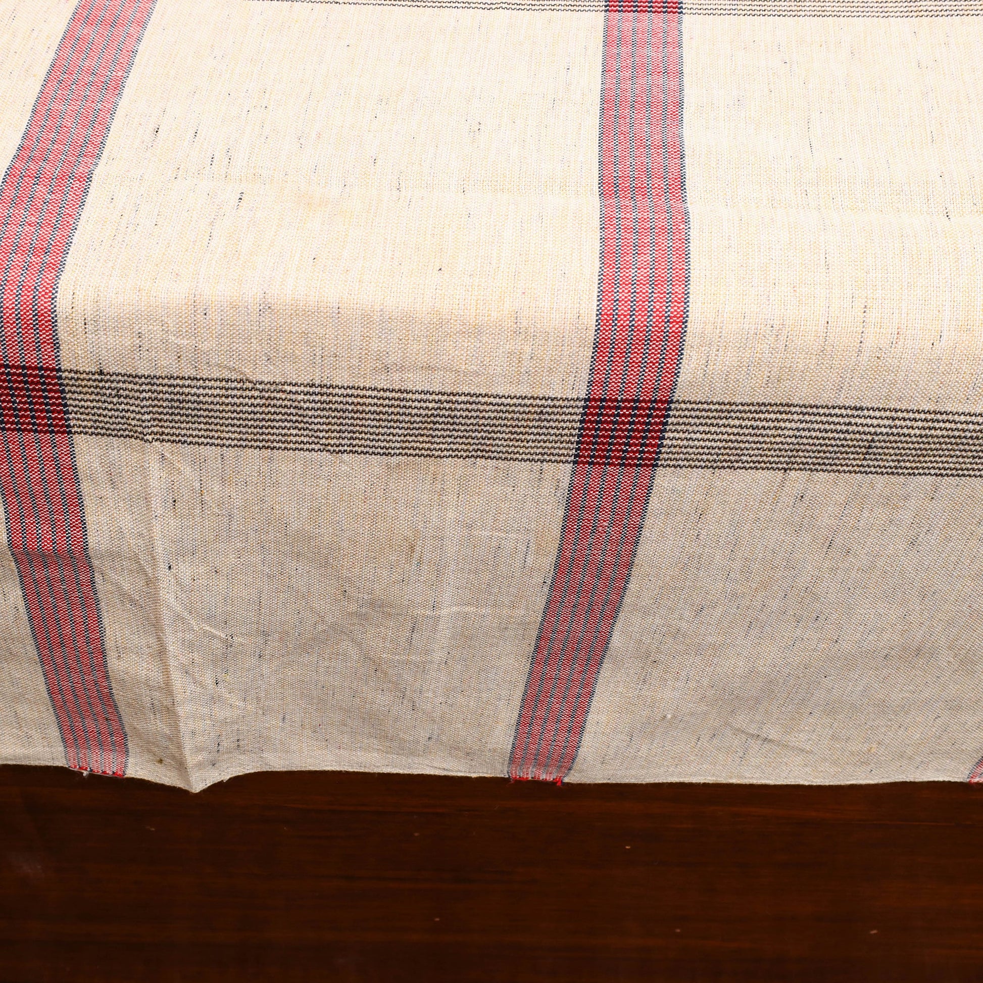 Beige - Plain Cotton Double Handloom Bed Cover (98 x 90 in) 20