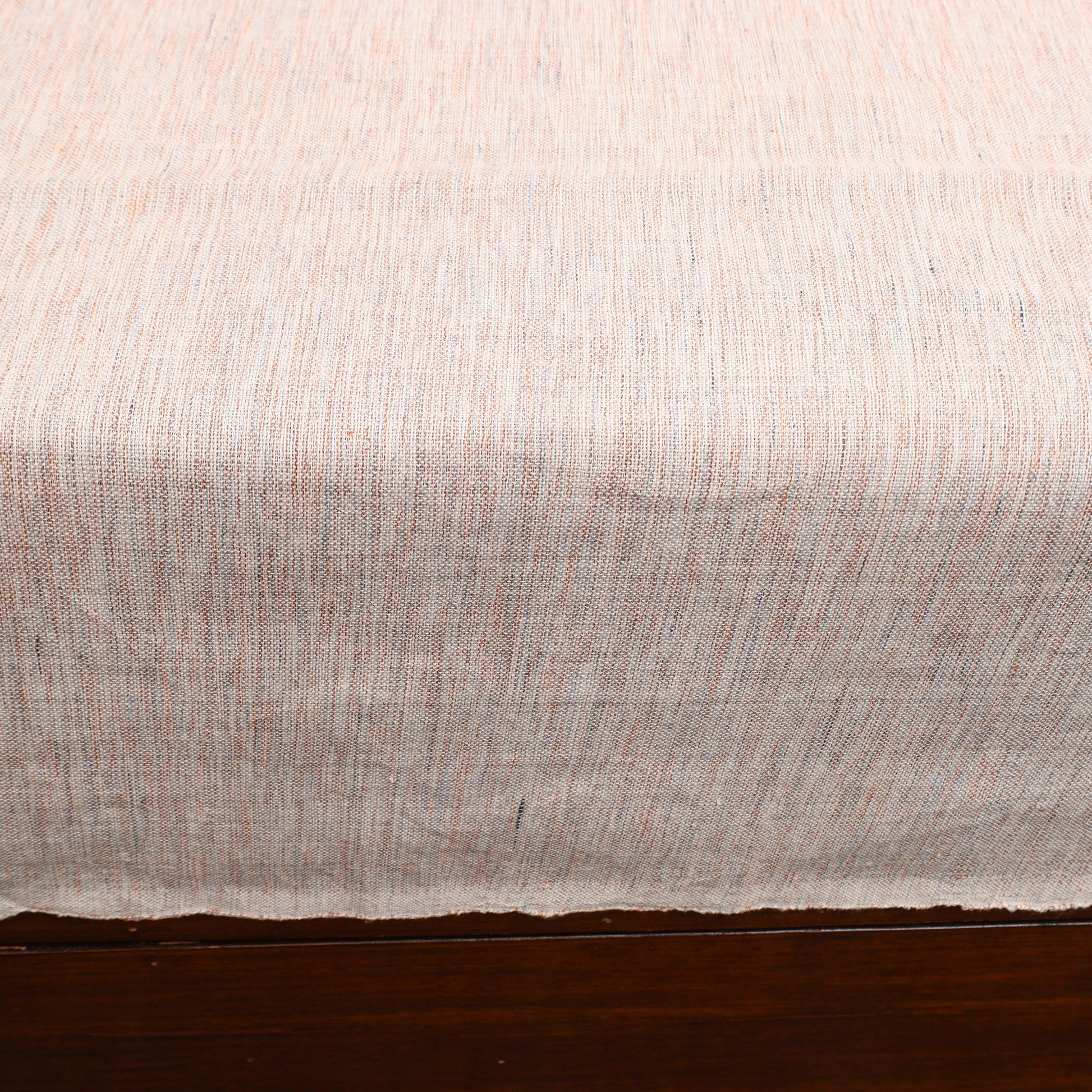 Beige - Plain Cotton Double Handloom Bed Cover (98 x 90 in) 22