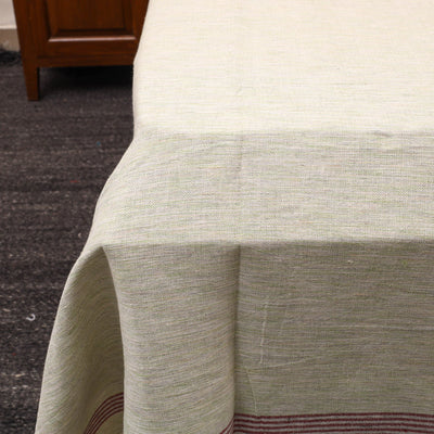 Beige - Plain Cotton Double Handloom Bed Cover (98 x 90 in) 24