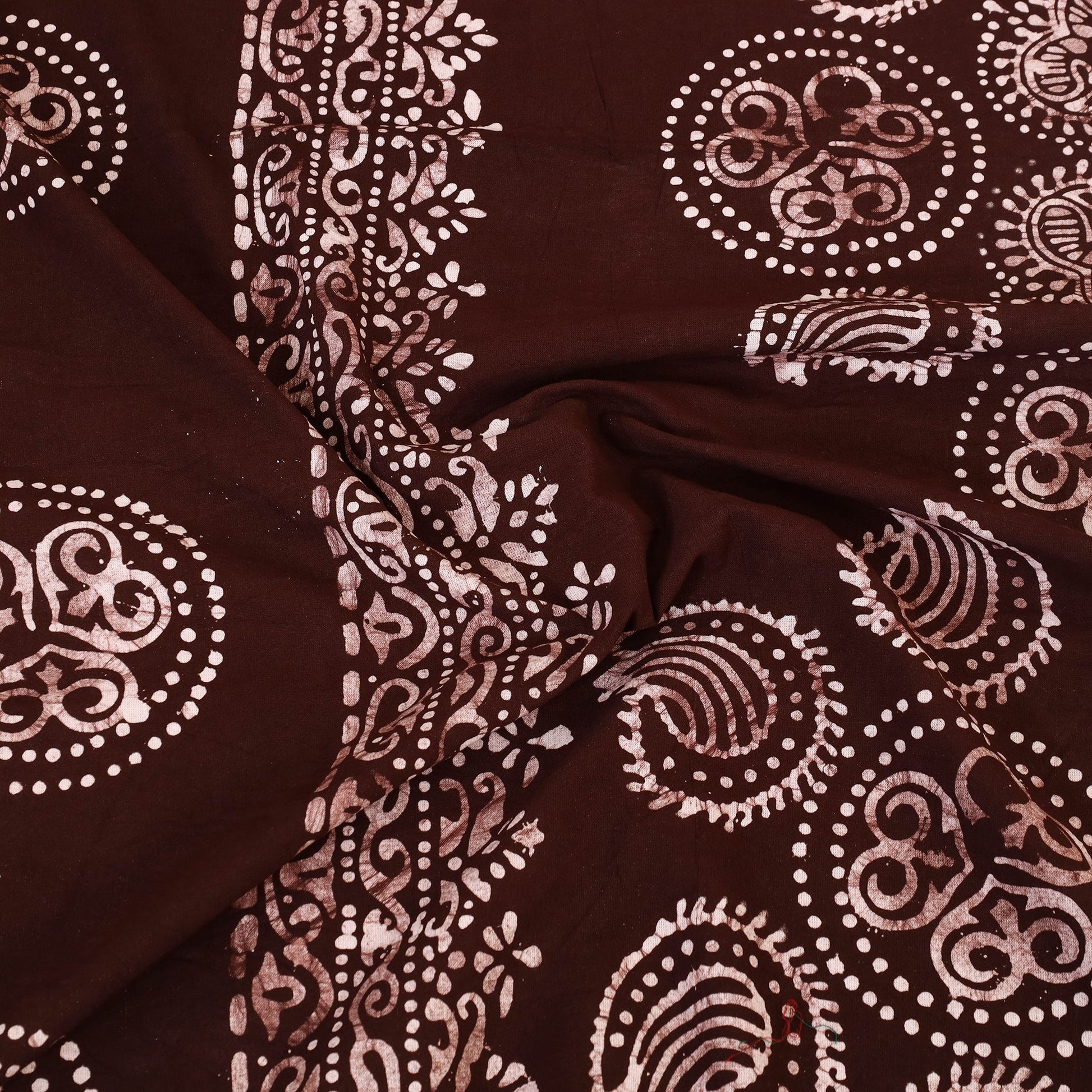 Brown - Cotton Double Hand Batik Print Bed Sheet Set 23