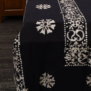 Black - Cotton Double Hand Batik Print Bed Sheet Set 28