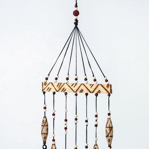 7 Bells - Hand Carved Khamhar Wood Wind Chimes