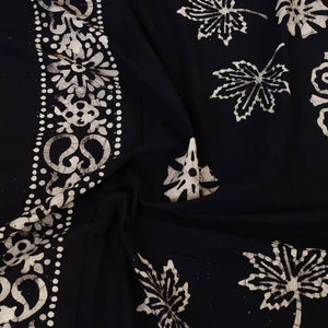 Black - Cotton Double Hand Batik Print Bed Sheet Set 28