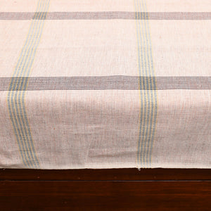 Beige - Plain Cotton Double Handloom Bed Cover (98 x 90 in) 34