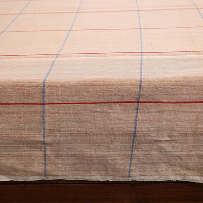 Beige - Pure Handloom Cotton Double Bed Cover (108 x 90 in) 10