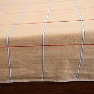 Beige - Pure Handloom Cotton Double Bed Cover (108 x 90 in) 11