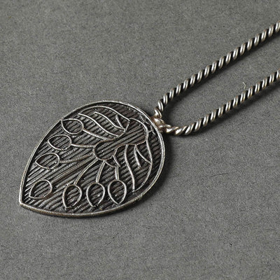 Antique Silver Finish Oxidised Brass Base Juda Pin