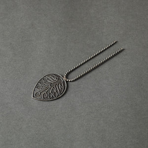 Antique Silver Finish Oxidised Brass Base Juda Pin