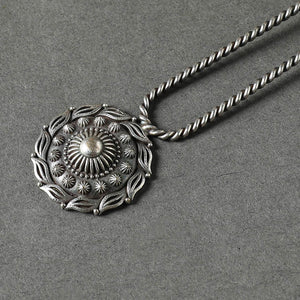 Antique Silver Finish Oxidised Brass Base Juda Pin