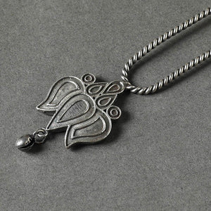 Antique Silver Finish Oxidised Brass Base Juda Pin