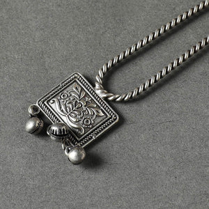 Antique Silver Finish Oxidised Brass Base Juda Pin