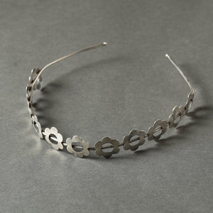 Antique Silver Finish Oxidised Brass Base Hair Band