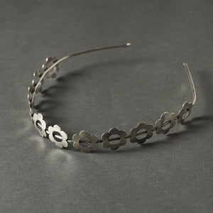 Antique Silver Finish Oxidised Brass Base Hair Band