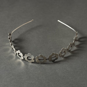 Antique Silver Finish Oxidised Brass Base Hair Band