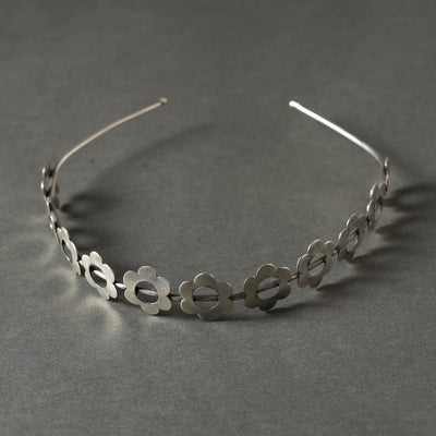 Antique Silver Finish Oxidised Brass Base Hair Band