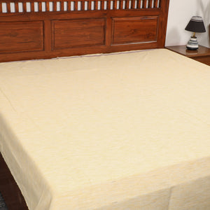 Beige - Pure Handloom Cotton Double Bed Cover (108 x 90 in) 36