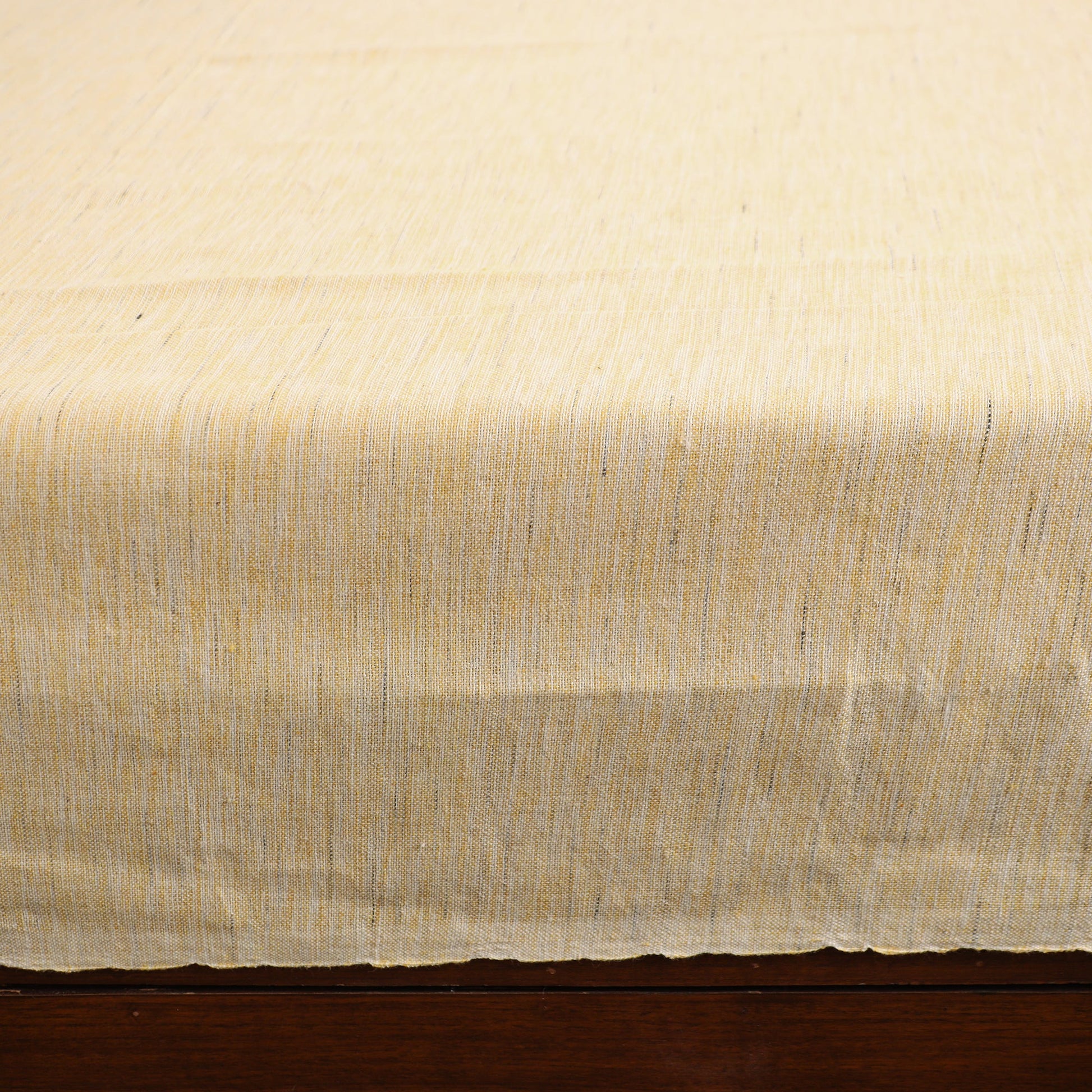 Beige - Pure Handloom Cotton Double Bed Cover (108 x 90 in) 36