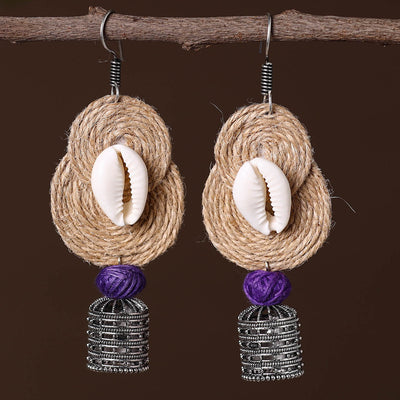 Anaya German Silver Jute Jhumki Earrings