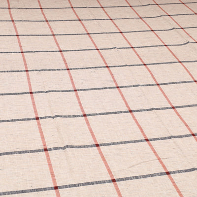 Beige - Plain Cotton Single Handloom Bed Cover (90 x 60 in) 76