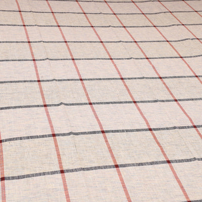 Beige - Plain Cotton Single Handloom Bed Cover (90 x 60 in) 77
