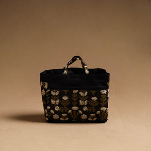 Black - Handmade Cotton Multipurpose Cosmetic/Toiletry Bag 01
