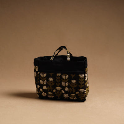 Black - Handmade Cotton Multipurpose Cosmetic/Toiletry Bag 01