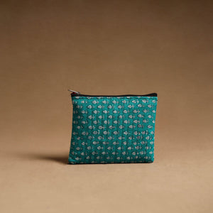 Aqua Blue - Handmade Cotton Multipurpose Utility Pouches (set of 3) 06