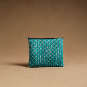 Aqua Blue - Handmade Cotton Multipurpose Utility Pouches (set of 3) 08
