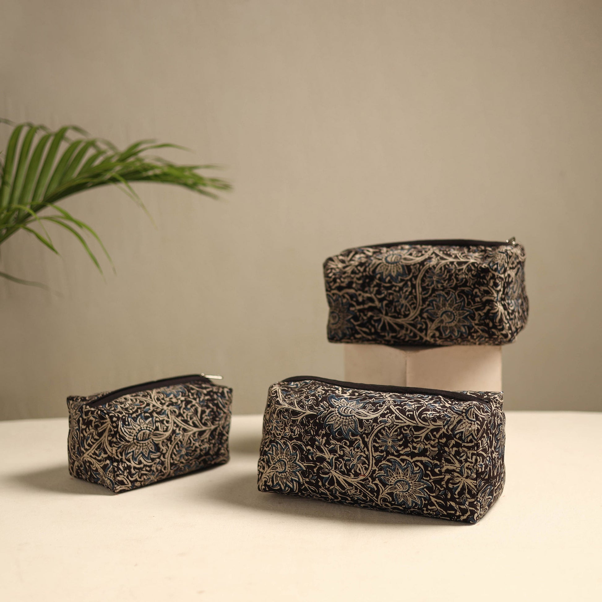 Brown - Multipurpose Handmade Toiletry Bags (Set of 3) 02