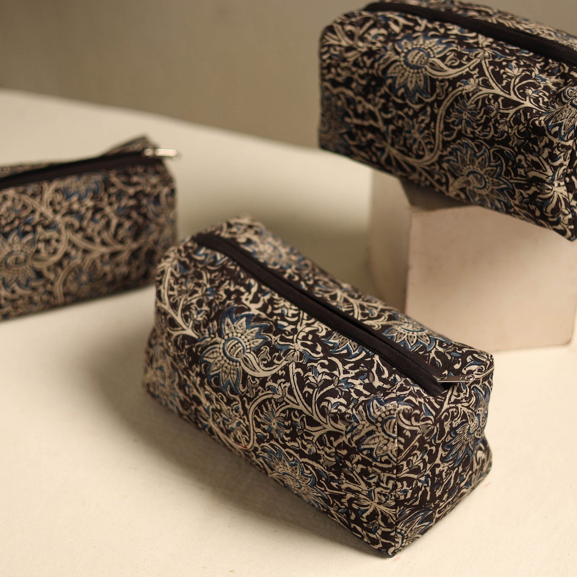 Brown - Multipurpose Handmade Toiletry Bags (Set of 3) 02