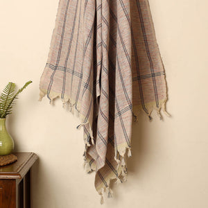 Brown - Handloom Fine Cotton Gamcha Bath Towel 03