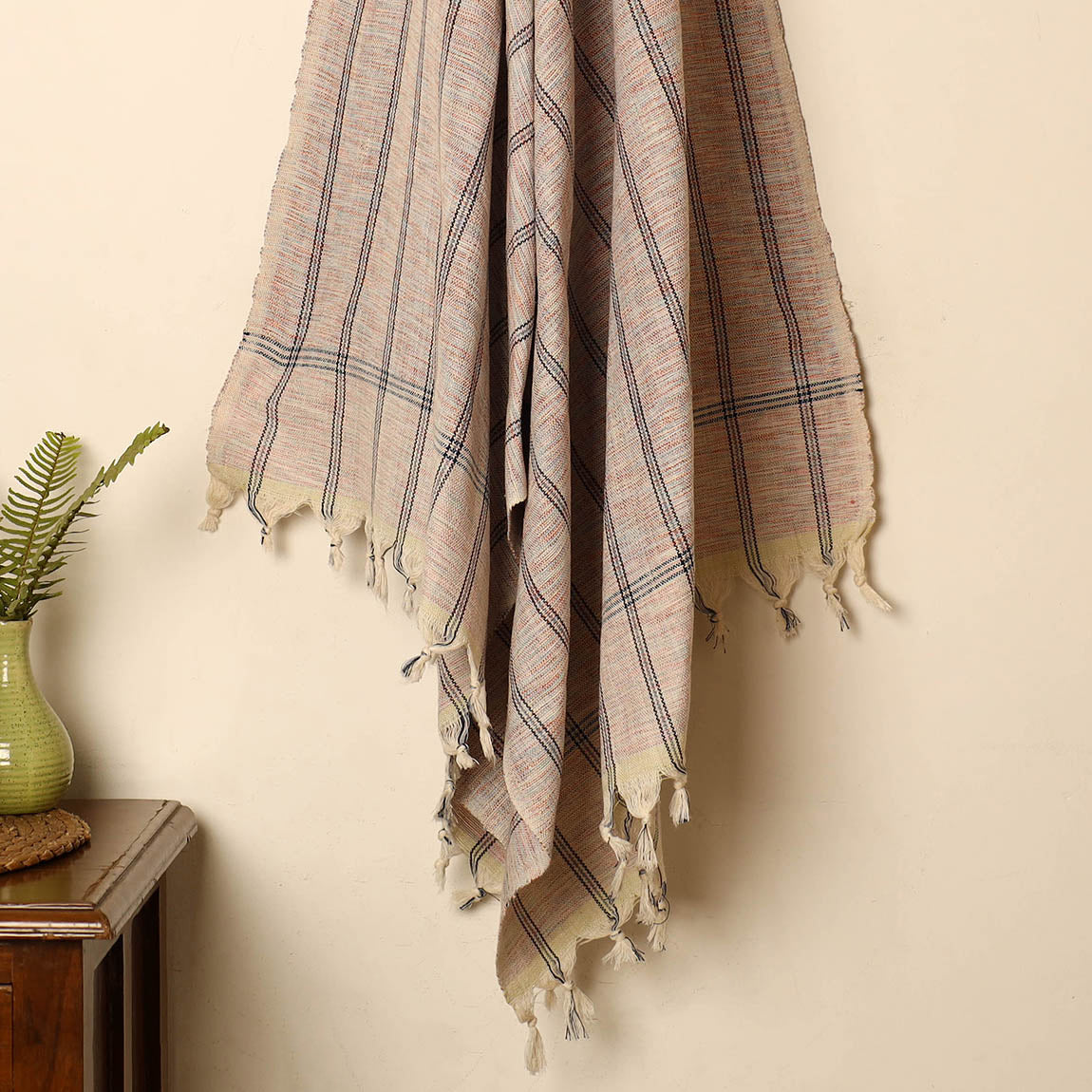 Brown - Handloom Fine Cotton Gamcha Bath Towel 03