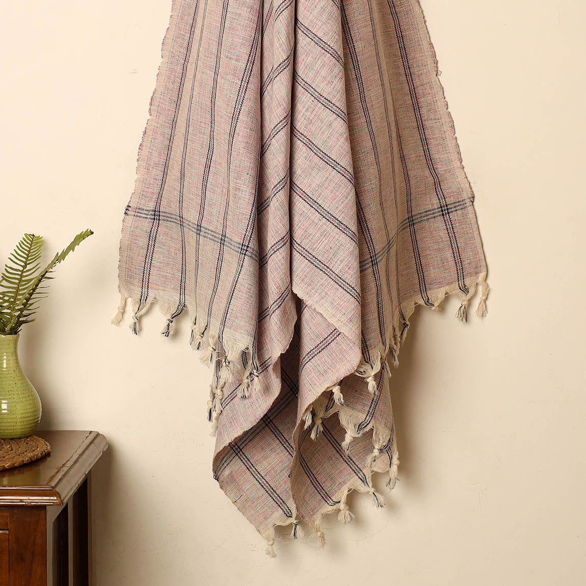 Brown - Handloom Fine Cotton Gamcha Bath Towel 10