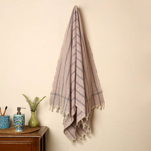 Brown - Handloom Fine Cotton Gamcha Bath Towel 10