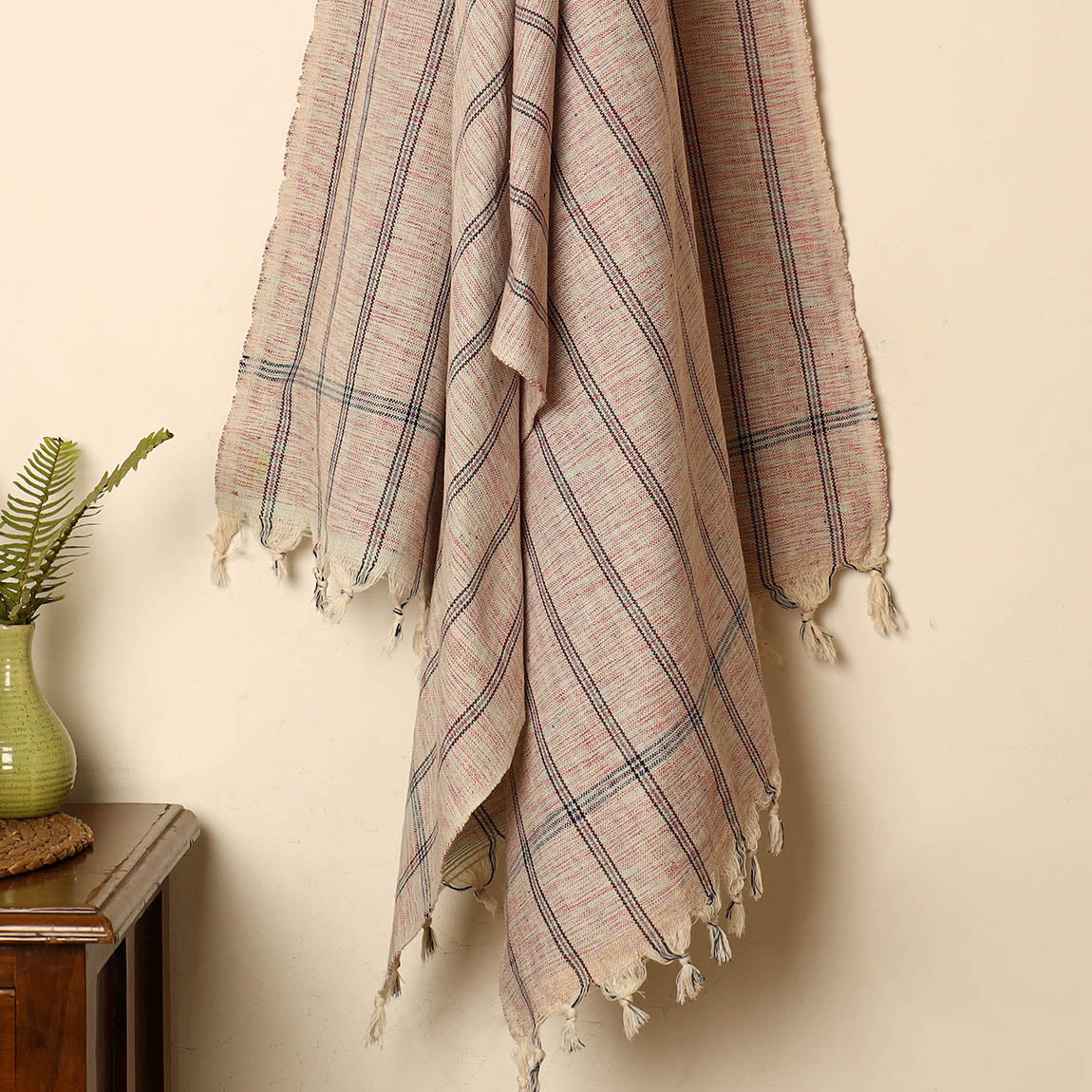 Brown - Handloom Fine Cotton Gamcha Bath Towel 12