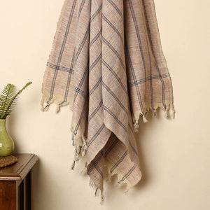 Brown - Handloom Fine Cotton Gamcha Bath Towel 15